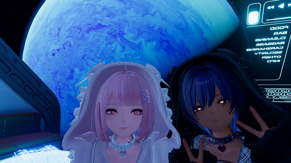 0o_gomadango_o0's tweet photo. 最近public化されて話題の「Project Lost Worlds」で宇宙旅行でーとしてきたっ🌏🚀
終始2人して「すごいねぇ!」と「わぁ!」のスンスン状態ですごく楽しかった!!part2楽しみ♪
#VRChat #VRChat始めました #ProjectLostWorlds https://t.co/mrh0BflAXV