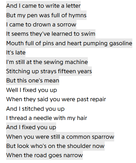 finjoshi's tweet photo. @rotarydials sorry this is random but i found another song (dessa - seamstress) and do you see the beanies parallels too https://t.co/o7XX5AAl0J