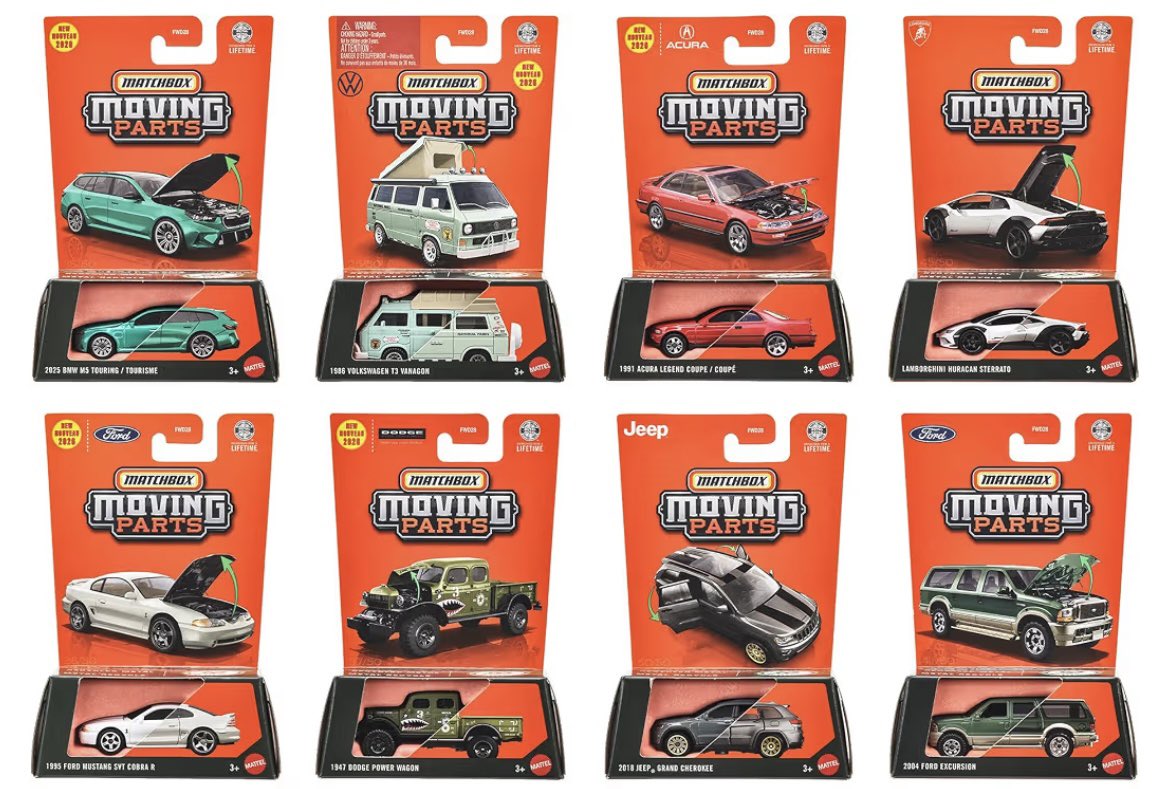 2026年8月29日発売☆マッチボックス(Matchbox)ムービングパーツ