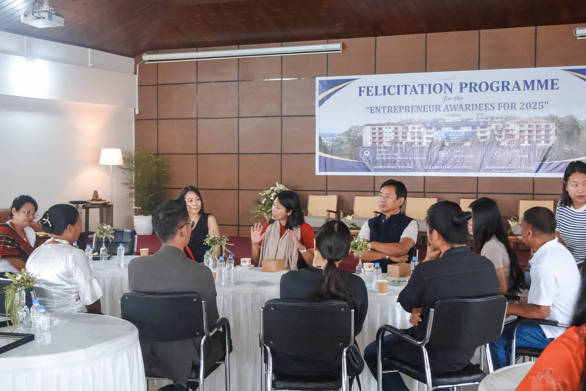 JakhaluHekani's tweet photo. This year we @industries_naga have a list of exceptional entrepreneurs we are honouring. 

Entrepreneurs Award is to acknowledge their work &amp; to inspire them to aim higher for our state . 
Congratulations Liying,
Supongtula,Vinitoli, 
Imtiwapang,
Khumo,
Pisala,Alem,
Ajung &amp; Atem. https://t.co/PqNOIFjqwI