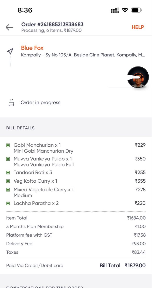 ukrrish's tweet photo. @Swiggy @SwiggyCares its been 45 mins since i placed an order. Delivery Agent not assigned still. The order is very late. Horrendous app. Takes money for delivery even from one users and doesnt have the capacity to deliver on time https://t.co/FglGXPwHPL