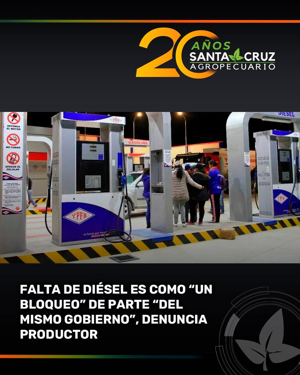 SantaCruzAgrop1's tweet photo. Demetrio Pérez, expresidente de Anapo, denunció que la falta de diésel pone en riesgo la siembra de invierno y la cosecha de verano.,

Click para leer la nota completa:
https://t.co/bsP23ThsKO https://t.co/6S0HaiEbRA