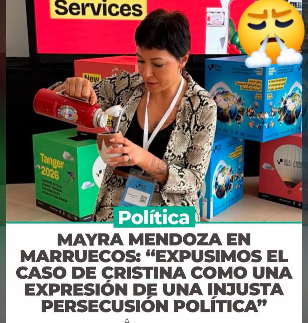 martinezmerce18's tweet photo. Mayra Mendoza en Marruecos 
Com la excusa de Cristina Kirchner está se la pasa viajando 
Nadie controla con que plata viaja ?! https://t.co/3bzsotERya