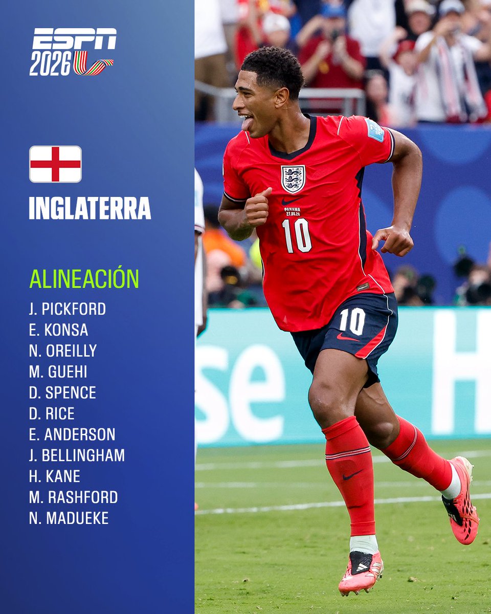 ESPNmx's tweet photo. 🚨 Alineaciones listas de los posibles rivales del Tri 

Inglaterrava on lo mejor que tiene en ataque para enfrentar a República del Congo que parte como "la víctima" 🔥

¿A quién veremos el domingo en el Azteca? https://t.co/1AImiWT0WU