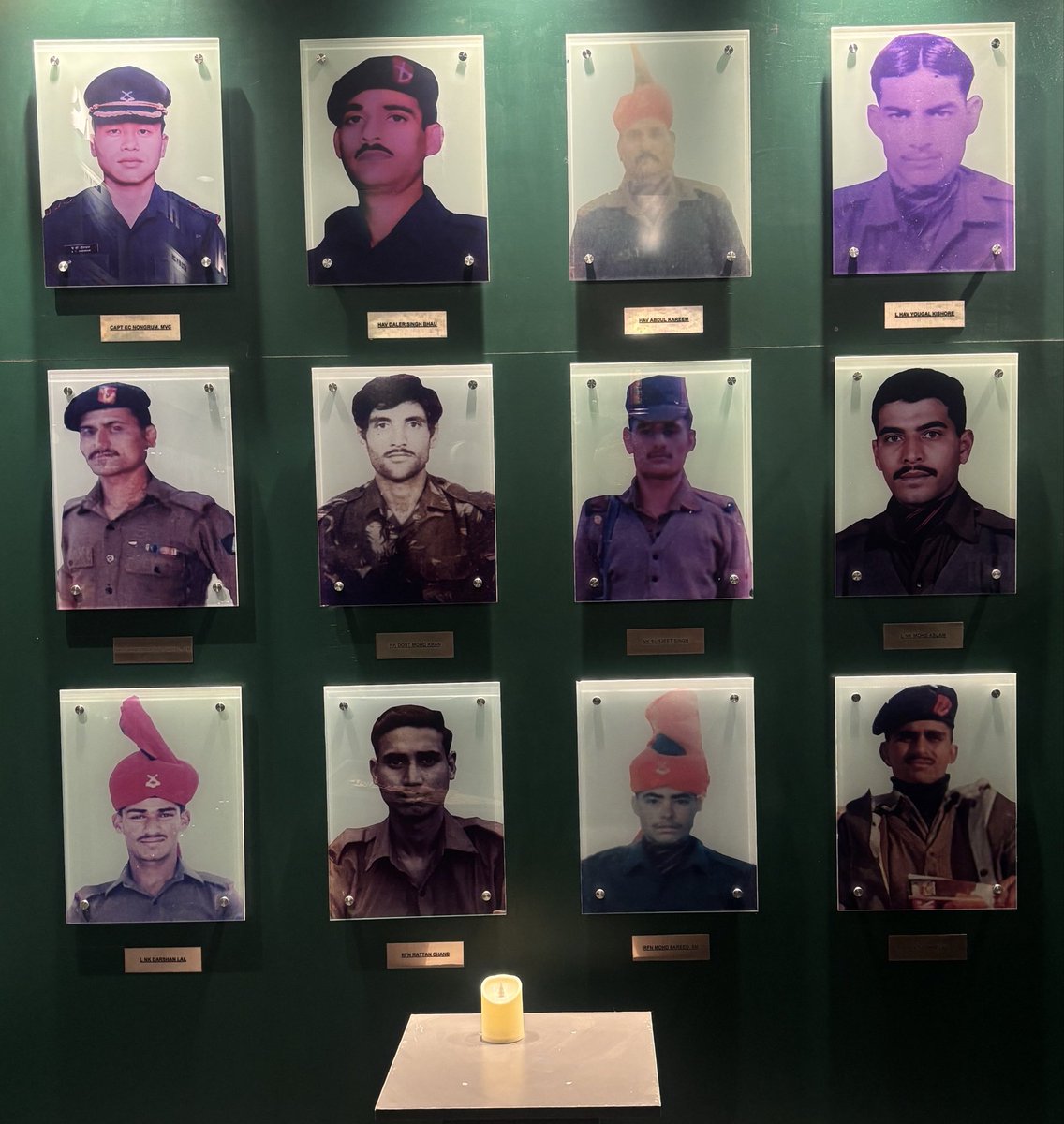 37VManhas's tweet photo. Homage to

CAPT KC NONGRUM
HAV D S BHAU
HAV AB KAREEM
L HAV YOUGAL KISHORE
NK D M KHAN
NK CHINTAN DAHAL
NK SURJIT SINGH
LNK MOHD ASLAM
RFN MOHD FAREED
RFN RATTAN CHAND
RFN SHOWKAT HUSSAIN

on their #BalidanDiwas today
All from 12 JAKLI #IndianArmy were immortalised in #KargilWar. https://t.co/3sUONRvguo