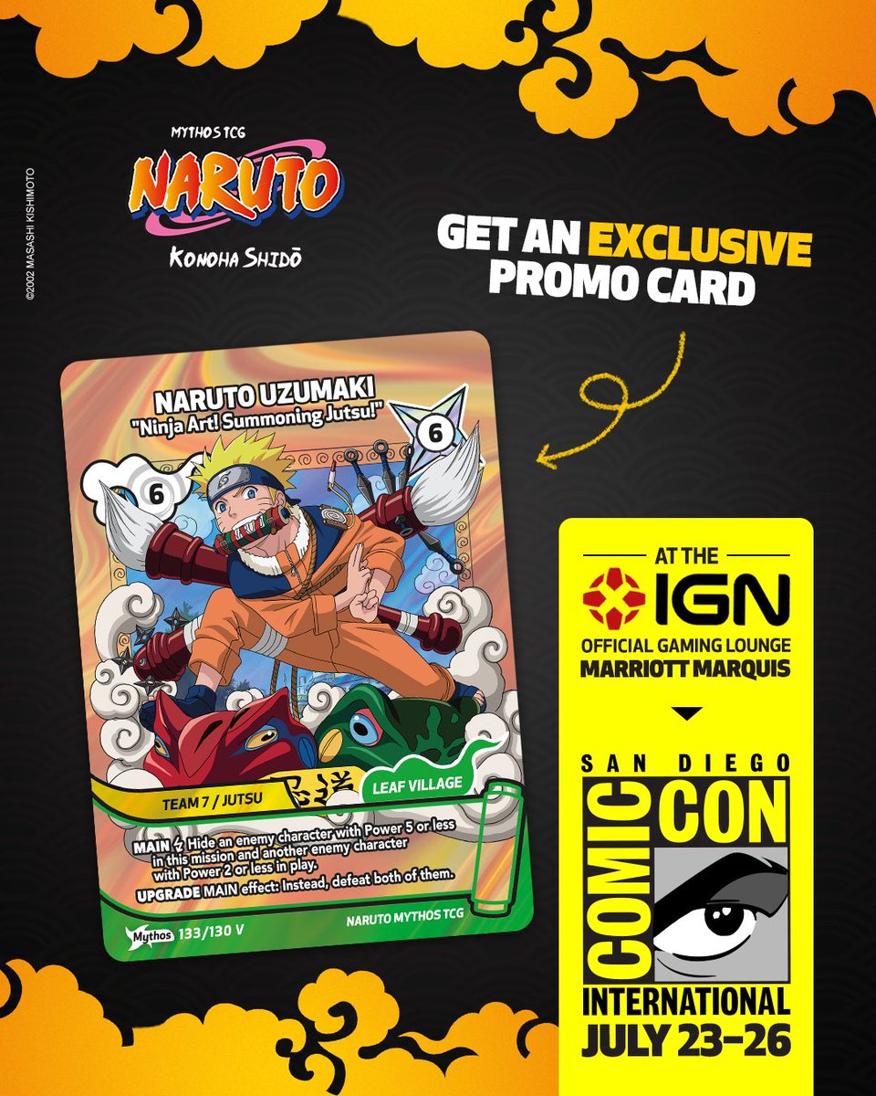 NARUTO Mythos TCG is coming to San Diego Comic-Con! 🇺🇸 The