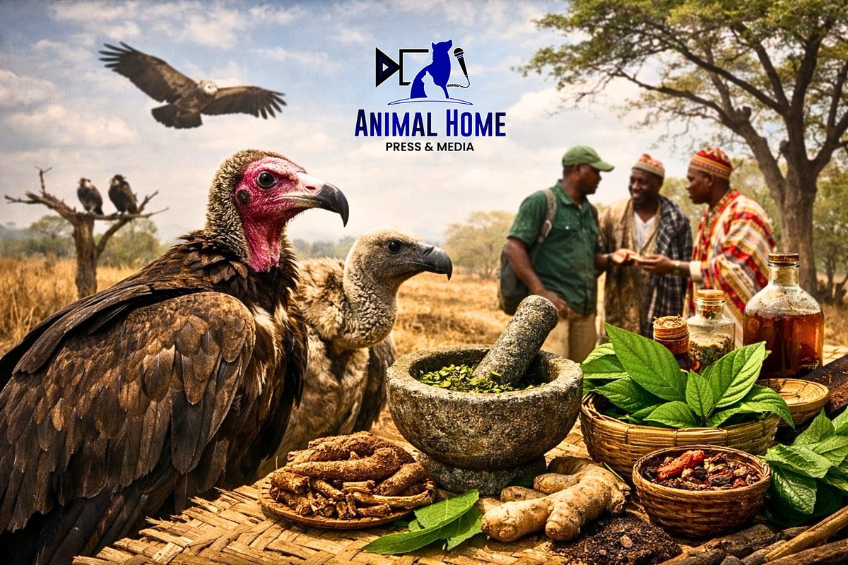 AnimalHome11's tweet photo. PLANT-BASED ALTERNATIVES OFFER NEW HOPE FOR NIGERIA’S ENDANGERED VULTURES. 

Nigeria’s vulture populations have collapsed from seven species historically to only two today, largely due to poaching, poisoning, and habitat loss. A major driver has been belief‑based traditional https://t.co/Upt8H67403