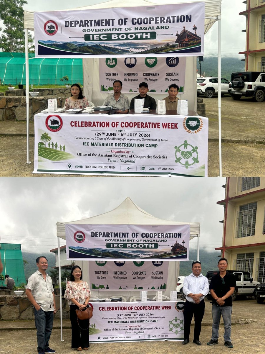 Ngl_Cooperation's tweet photo. In continuation of the week-long celebrations, the respective District Cooperation Department offices conducted an IEC Materials Distribution Campaign across various Government Colleges.
#EmpoweringCooperatives
#CooperativeWeek2026
#SahkarSeSamriddhi
#SahkarSeSamriddhiKe5Saal https://t.co/F5s9k19APc