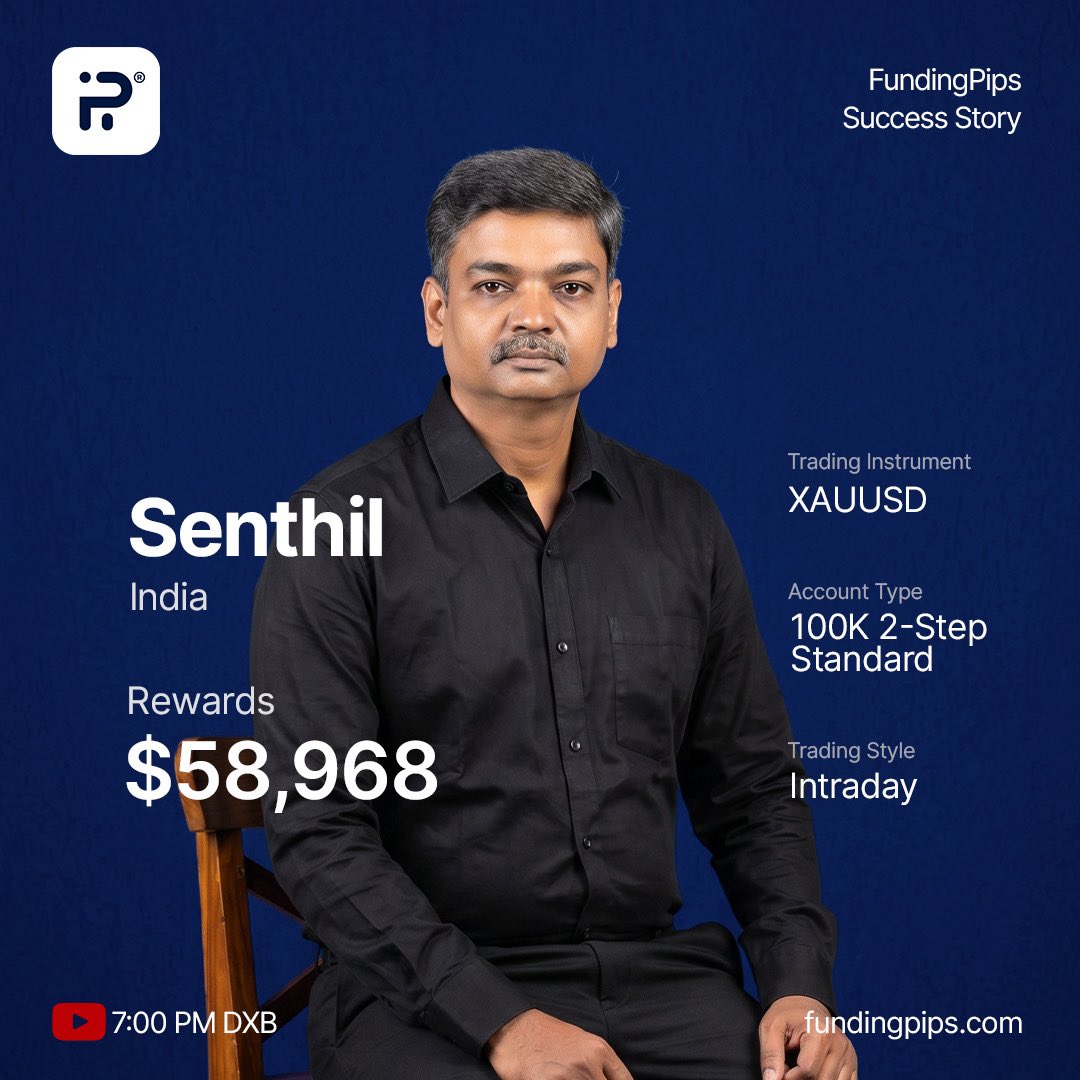 fundingpips's tweet photo. Success doesn’t come from never failing. It comes from getting back up every time you do.

Watch his full story on the FundingPips YouTube channel today at 7 PM and see how persistence turned setbacks into success.

Join FundingPips today!