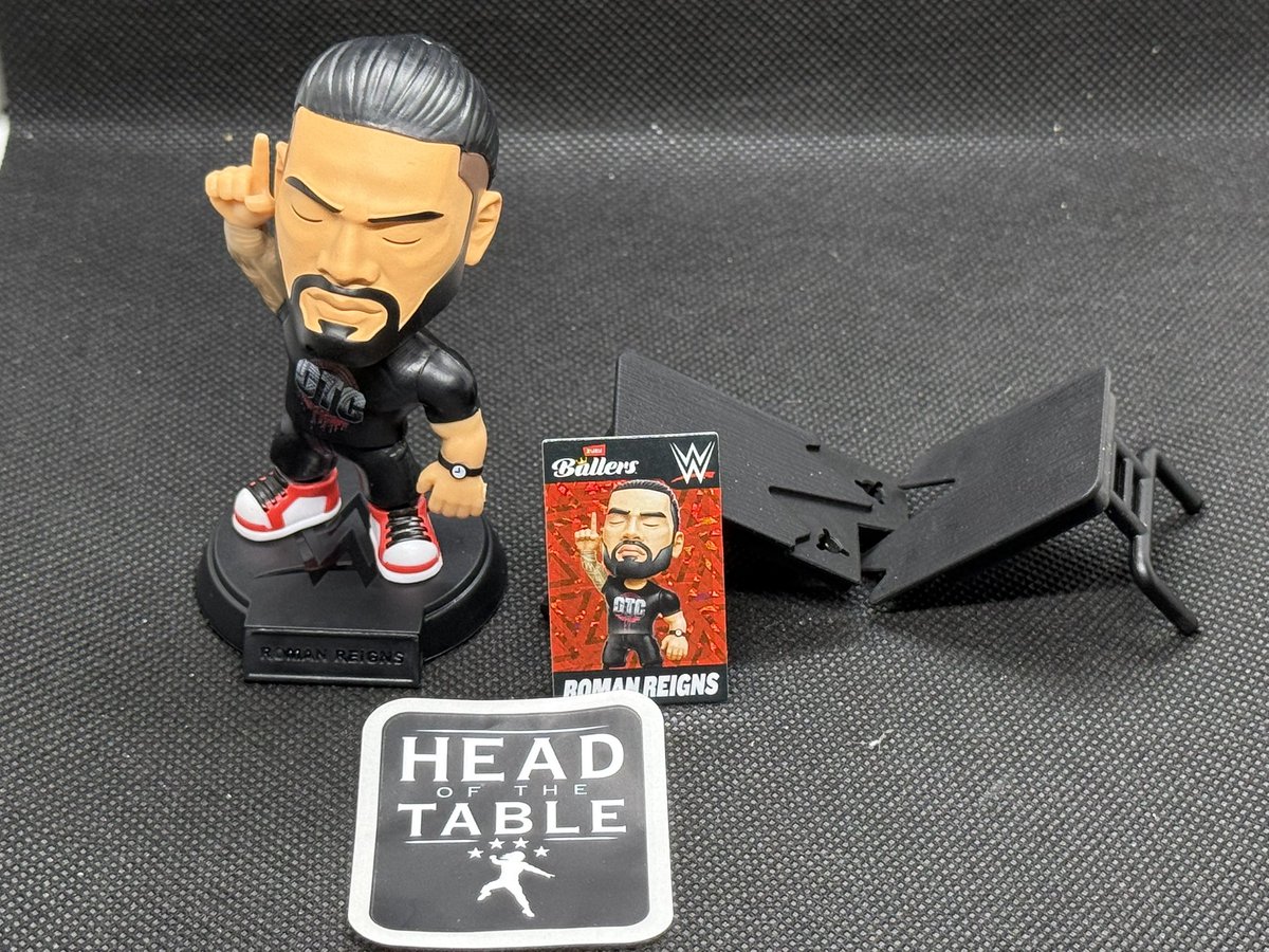 CHEF_COUCH's tweet photo. Stopped at Target today to get some stuff for the kiddos and didn’t buy cards. I’m growing as an adult…sort of. Bought a single @WWE Ballers. Got a rare Roman Reigns, pretty dope! It came with a card so it’s a win/win scenario. https://t.co/MBzRPdAart