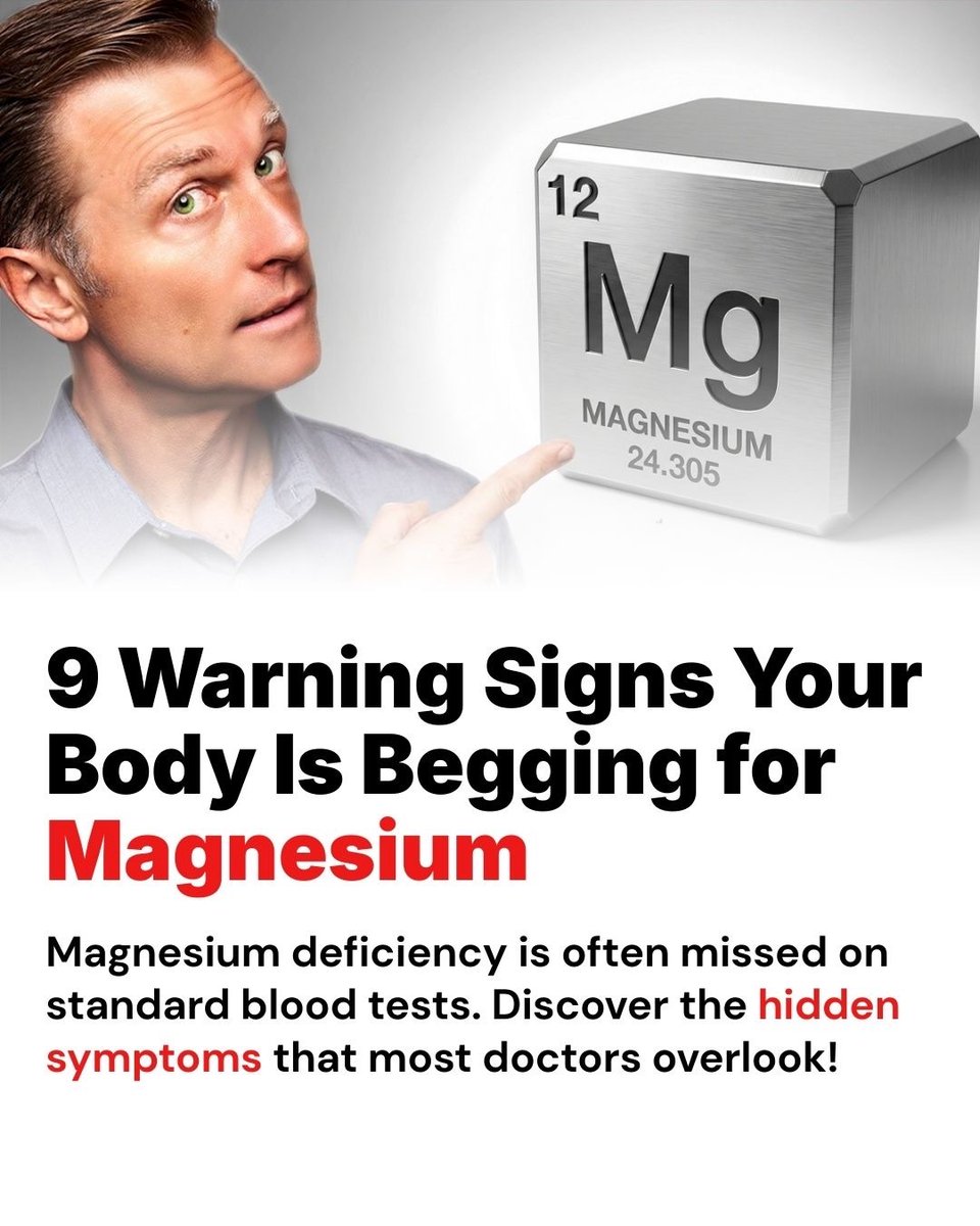 FitnessDr_'s tweet photo. 9 Warning Signs Your Body Is Begging for Magnesium https://t.co/bOROv9dvjp