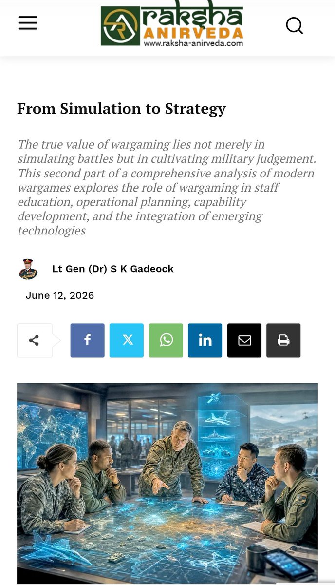 wargamingweekly's tweet photo. "Specific wargaming approaches for staff education must, among other things, focus on vital planning, operational estimates, intelligence interpretation, coordination of manoeuvre, support, and logistics echelons, commander-staff interaction..." https://t.co/0rK4NU6rGd