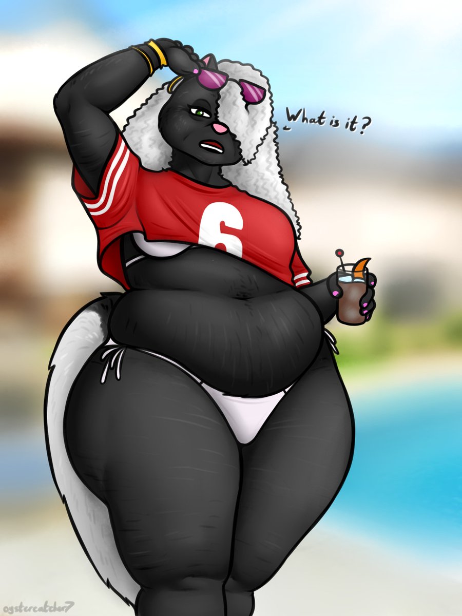 Oystercatcher23's tweet photo. Stella - Cover Girl

She doesn't play video games so she has no idea what a "GTA" is, or why Hammy keeps making comparisons to the girl on the cover he keeps seeing. Can't she just have a day at the pool in peace? https://t.co/ffr50StlQT