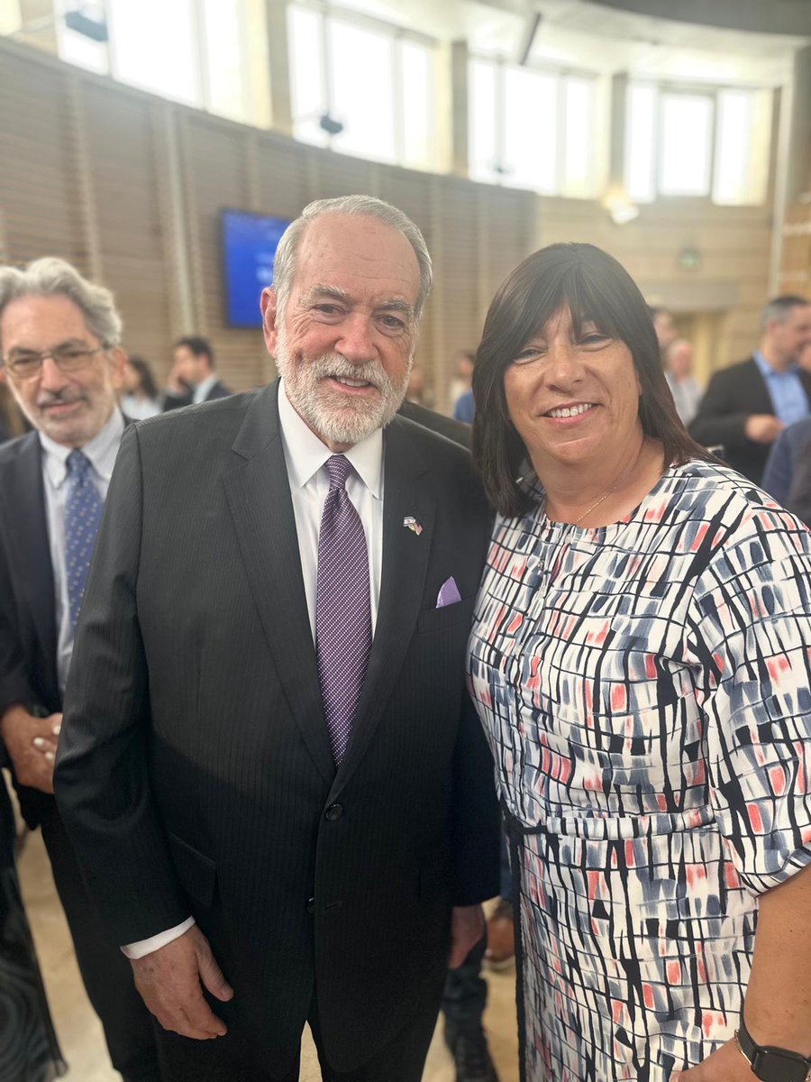 Stephstrauss21's tweet photo. An historic day! Proud to attend a signing ceremony to build a permanent US embassy in our eternal capital, Jerusalem. @GovMikeHuckabee Amb. Mike Huckabee is a blessing and gift to the Jewish nation and the State of Israel and I am honored to call him a personal friend. https://t.co/RtIiMDswoX