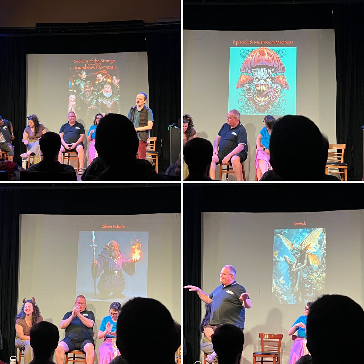 roboraygun's tweet photo. Super late post! Pics from June’s Seekers of The Strange where they revealed what everyone’s characters looked like, fought off some humanoid mushrooms, and in the end were betrayed by the wizard they were working with! https://t.co/uVEacesPta