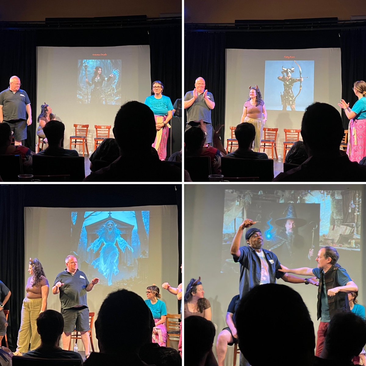 roboraygun's tweet photo. Super late post! Pics from June’s Seekers of The Strange where they revealed what everyone’s characters looked like, fought off some humanoid mushrooms, and in the end were betrayed by the wizard they were working with! https://t.co/uVEacesPta