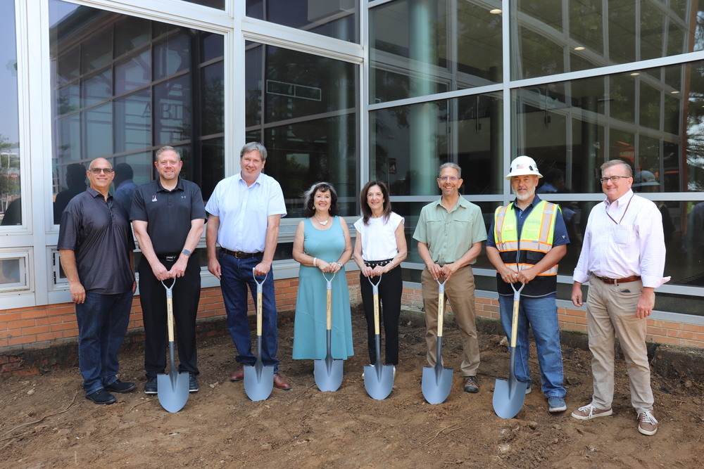 AbingtonSenior's tweet photo. Construction Begins on the Ash Carter Courtyard at Abington Senior High School https://t.co/czpL4Iihon https://t.co/nvK0PcYQkr