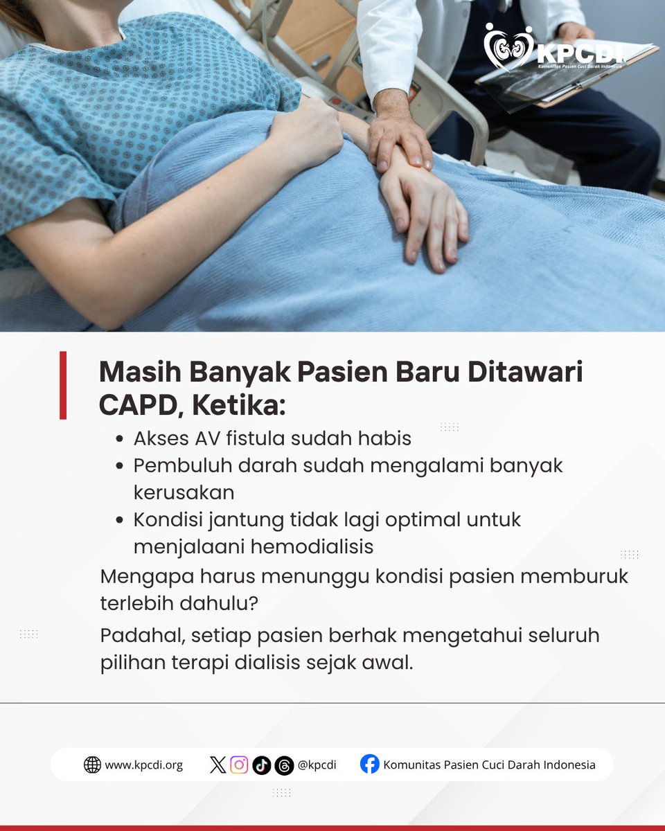 kpcdi's tweet photo. Melalui forum PD CONNECT 2026, KPCDI menyampaikan aspirasi untuk mendorong layanan dialisis yang lebih berpusat pada pasien, memperluas akses terhadap pilihan terapi, serta memastikan setiap pasien memperoleh informasi yang utuh sejak awal. https://t.co/5KumoBRgFH