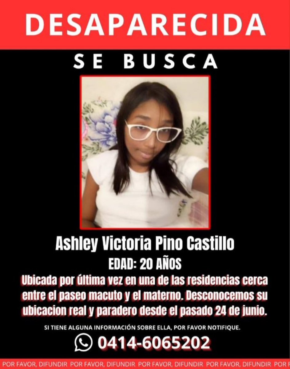 noseasbruja's tweet photo. ⚠️ DIFUNDIR URGENTEMENTE
– Ayudemos a la familia y amigos de Ashley a encontrarla, ya que se desconoce su paradero desde el miércoles durante el terremoto, POR FAVOR URGENTE DIFUSIÓN ‼️ https://t.co/Puk7lHMu3A