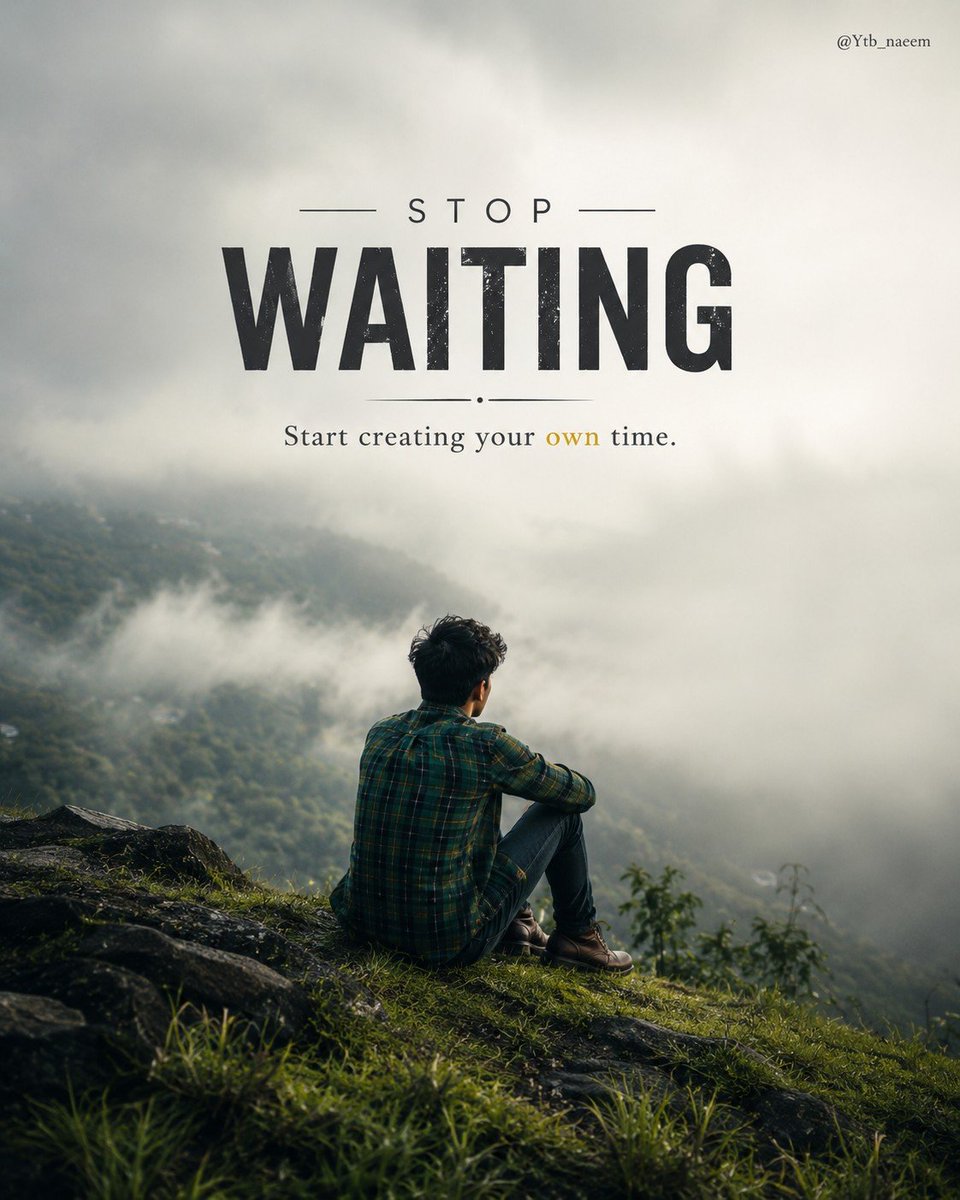 ytb_naeem's tweet photo. Nothing changes until you do. The right time isn't something you find—it's something you create with every decision you make today.
#Mindset #Growth #Discipline #SelfImprovement #CreateYourFuture https://t.co/NoMfNy80EM