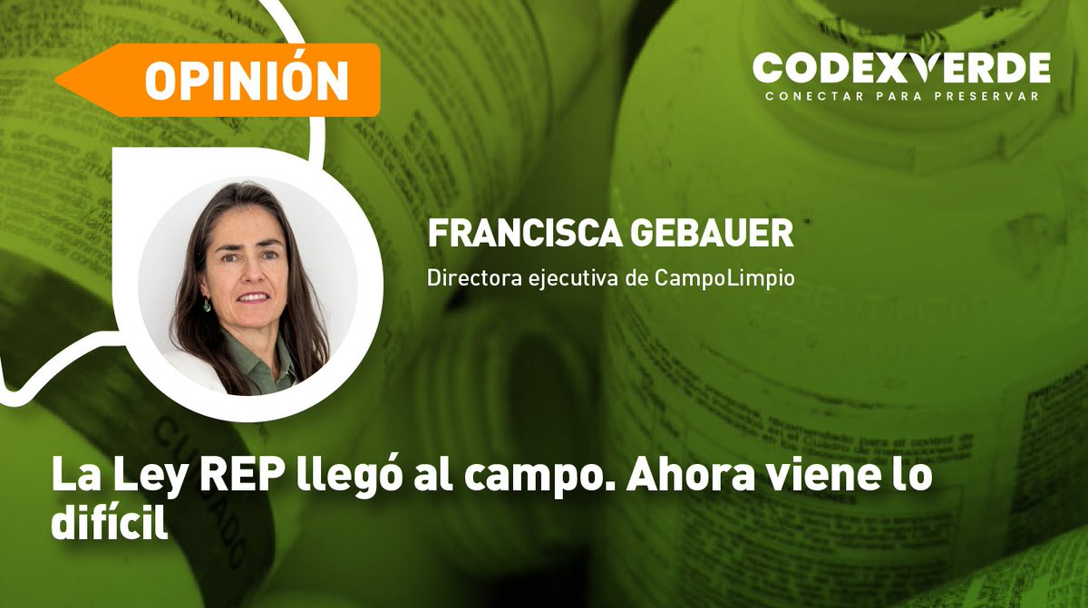 CodeXverde's tweet photo. 🗣️"Llevamos más de 25 años trabajando en la gestión de envases fitosanitarios vacíos: mucho antes de que existiera la #LeyREP, ya recuperábamos envases en terreno y concientizábamos a los agricultores sobre la importancia de un manejo adecuado" https://t.co/a2pkctRQng https://t.co/EL78kHbunp