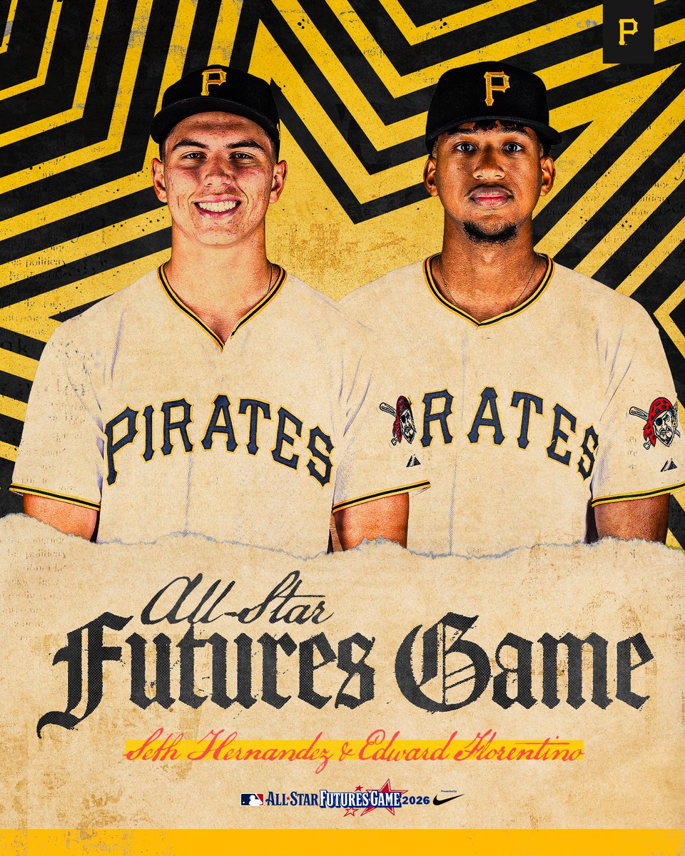 YoungBucsPIT's tweet photo. *Squidward voice* FUUUUUUTURE. 

Seth Hernandez and Edward Florentino are headed to the 2026 All-Star Futures Game! ⭐️ https://t.co/GjIqlTrn1P