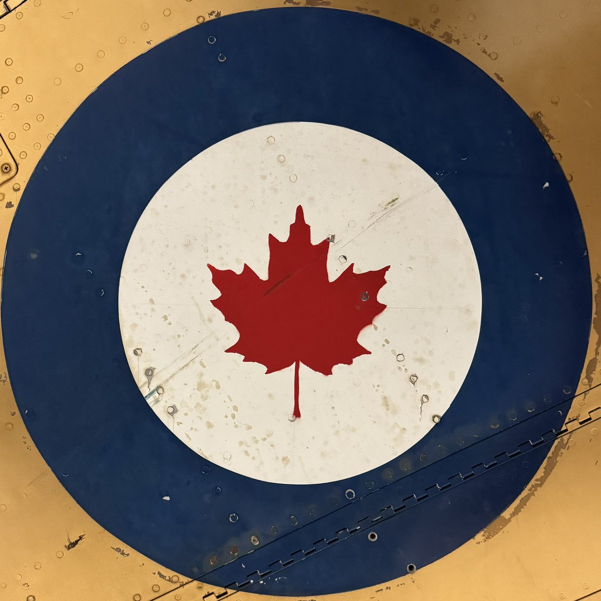 DavidartHills's tweet photo. Happy Canada 🇨🇦 Day! 
Here’s a couple photos of retro RCAF roundels from a Golden Hawk F-86 Sabre, and a Harvard Trainer, the Lancaster photo bombing a Tutor jet, and one last look at the 431 Squadron @CFSnowbirds. https://t.co/MORQm36u2L