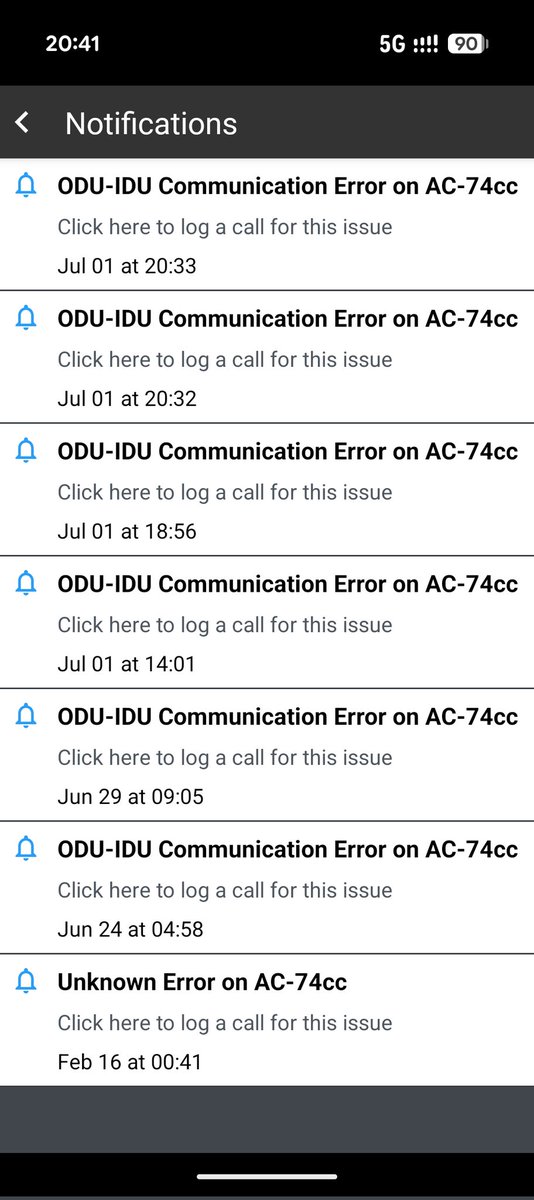 SuhelTanwar's tweet photo. @BlueStarCare what is this coming error coming on Cellphone with E6 warning coking on ac screen https://t.co/ThdchNDf12