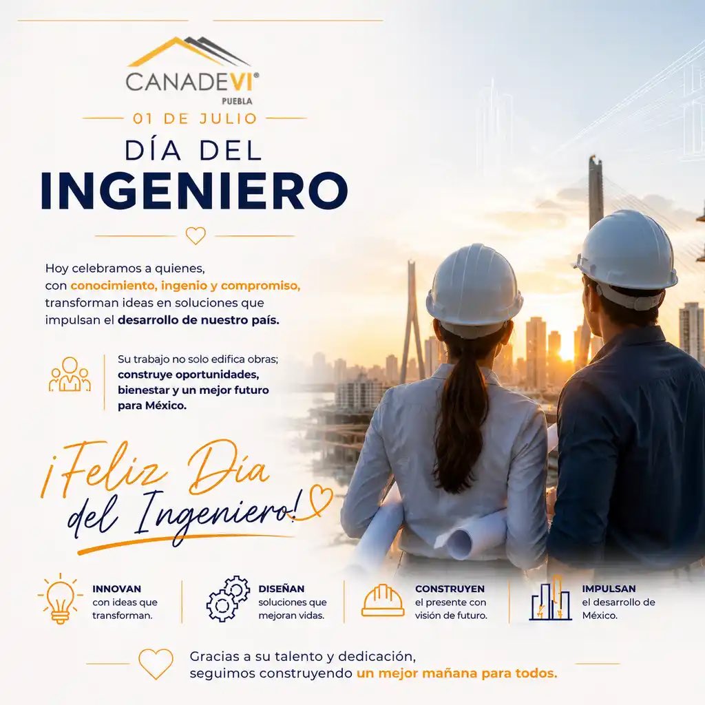 canadevi_puebla's tweet photo. Felicidades a todos los Ingenier@s en su día!!! @canadevi_puebla https://t.co/2ffHHJLZR3