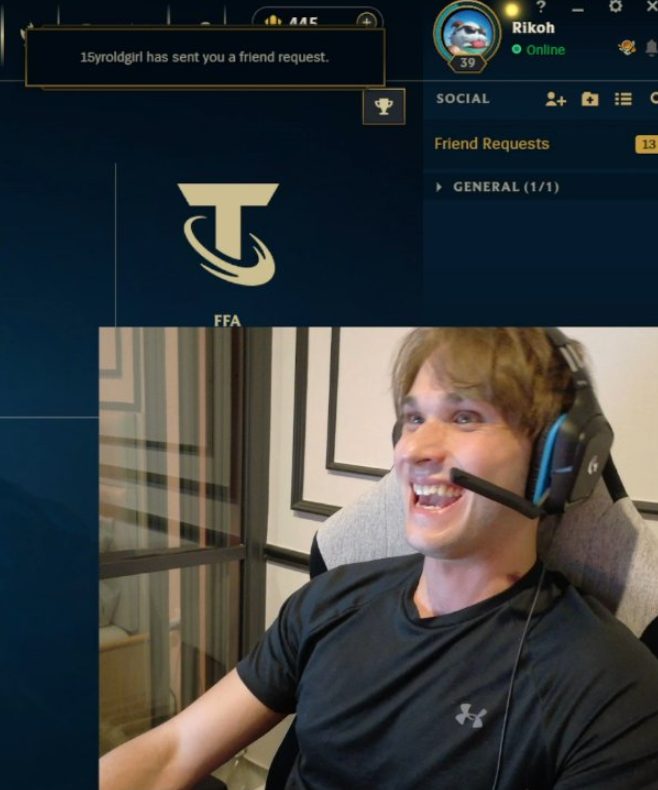 Riot_Krug's tweet photo. yo @CookieLoLxx  you seem a little bit TOO happy about this https://t.co/l9Keacjiic