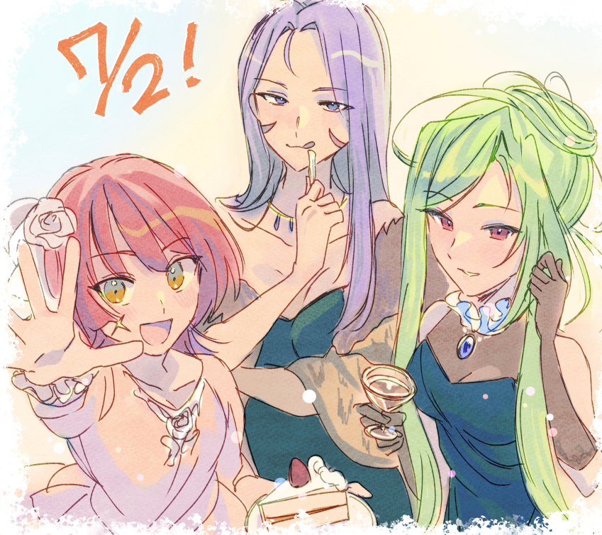 takujo_pschan's tweet photo. せっかくなのでここに絵もあげちゃおう　おメギド～！
わたしの引き直しガチャ結果の三人です
#メギドの日 https://t.co/pHQdC2QbQ7