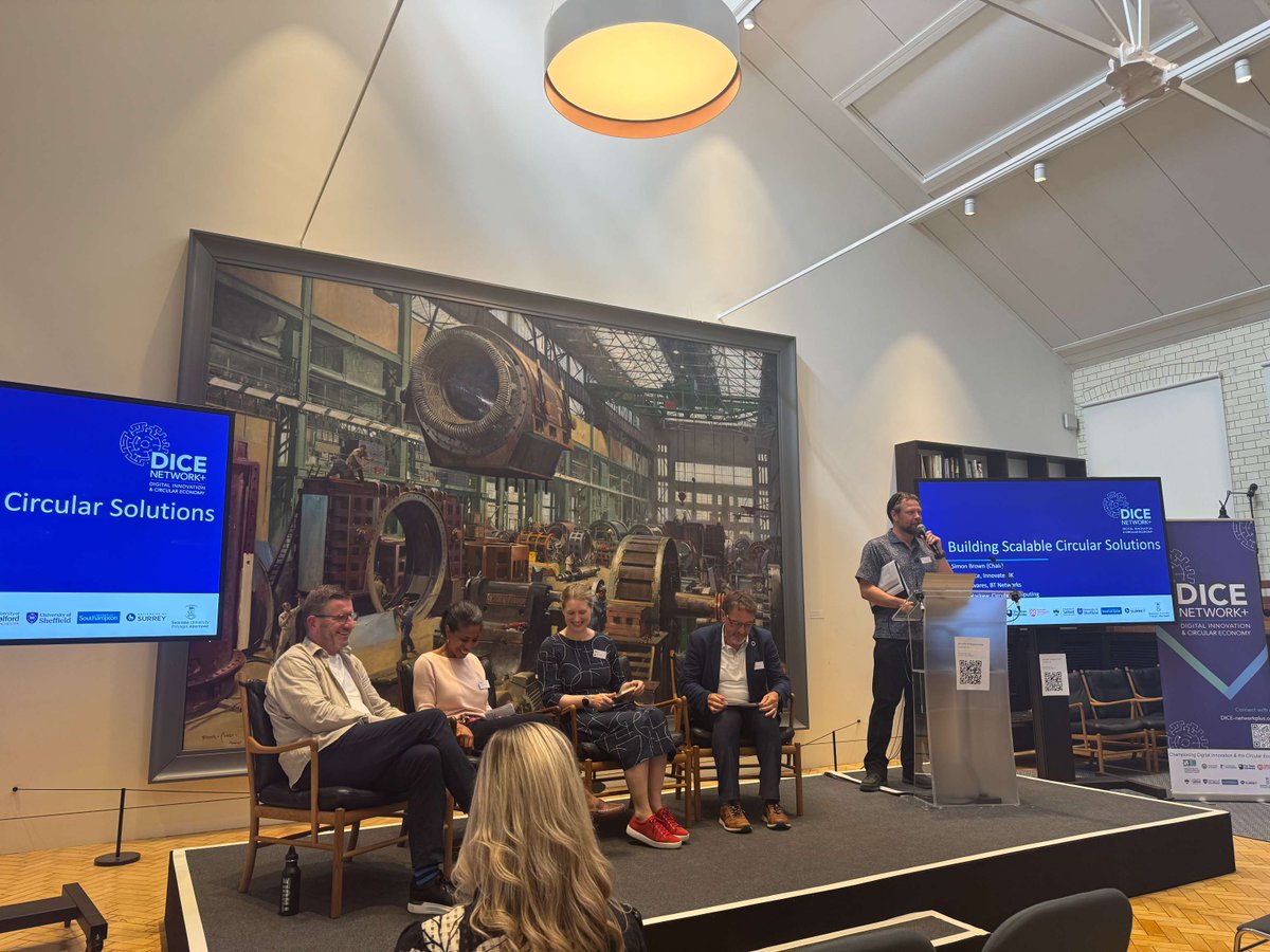 CircularIT's tweet photo. We had a fantastic time at the #DICENetworkPlus Transformation Pathways event at The Science Museum, London. Steve Haskew, from #CircularComputing, joined the panel to discuss reducing ICT's environmental footprint through #circularinnovation and our #sustainablelaptops. https://t.co/yAn0e3RZLM