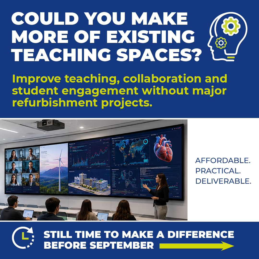 Visual_Displays's tweet photo. Higher education budgets are tight, but expectations for student experiences and collaboration have never been higher. 

The solution? 

Fast, cost-effective campus display upgrades you can complete this summer.

Find out more: https://t.co/DdxuknYrQz https://t.co/jk5zvebkXk