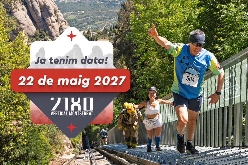 VerticalMont's tweet photo. 🎉🔝Ja tenim data de la #VerticalMontserrat 2027! El proper dissabte 22 de maig tindrà lloc la 9a edició de la cursa més vertical de #BombersambCausa! Ho hem desvetllat abans de la presentació oficial perquè ho aneu reservant a l’agenda. Més a: https://t.co/Ow4rur0QhQ https://t.co/KSnJrXlL7c