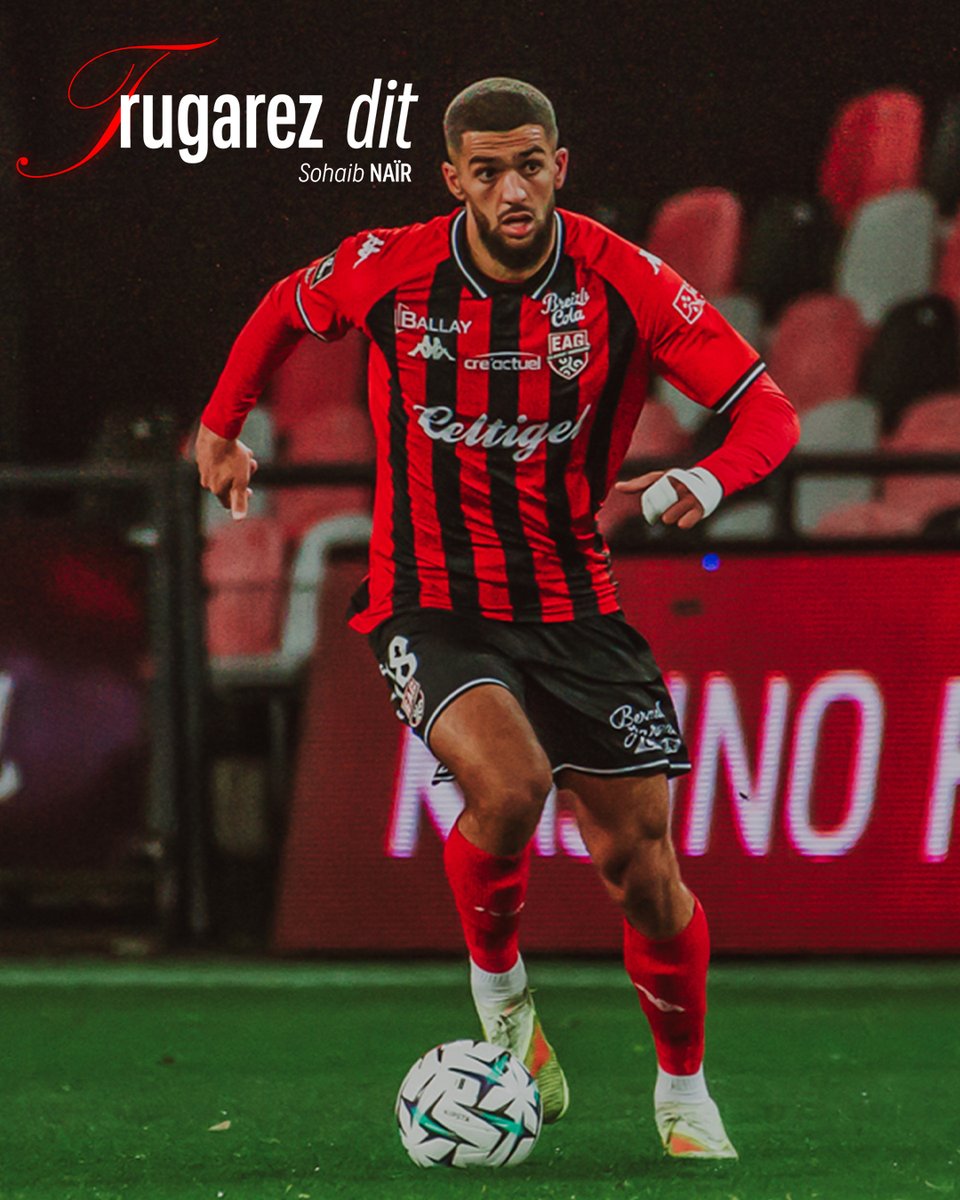 EAGuingamp's tweet photo. [#Mercato] 𝗦𝗼𝗵𝗮𝗶𝗯 𝗡𝗮𝗶̈𝗿 transféré à Saint-Etienne.

Après quatre saisons dans les Côtes d’Armor pour 52 matchs et 3 buts en professionnel, le défenseur central de 24 ans rejoint le Forez.

Kenavo 𝗦𝗼𝗵𝗮𝗶𝗯 !

#TeamEAG #WarRaok