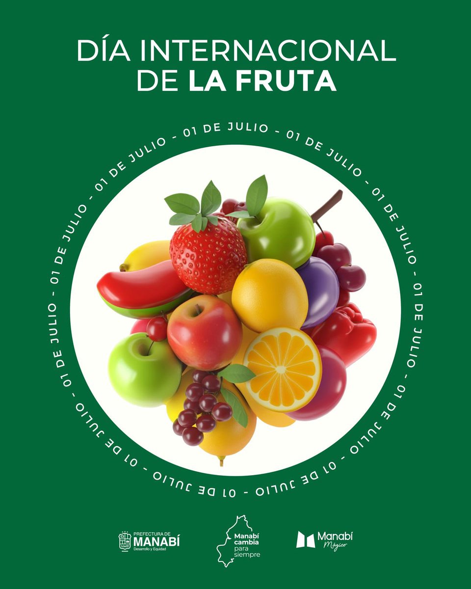 Leoorlandoa's tweet photo. En el Día Internacional de la Fruta celebramos el trabajo de nuestros agricultores, quienes con dedicación cultivan productos que alimentan a nuestras familias y fortalecen el desarrollo de Manabí. 

Nuestra tierra es generosa y diversa. Sus frutas representan el esfuerzo del campo, la riqueza de nuestra biodiversidad y el potencial de una producción sostenible con identidad manabita.

Desde la Prefectura de Manabí impulsamos acciones para fortalecer a nuestros productores, agregar valor a sus cosechas y promover una agricultura más competitiva, sostenible y resiliente.