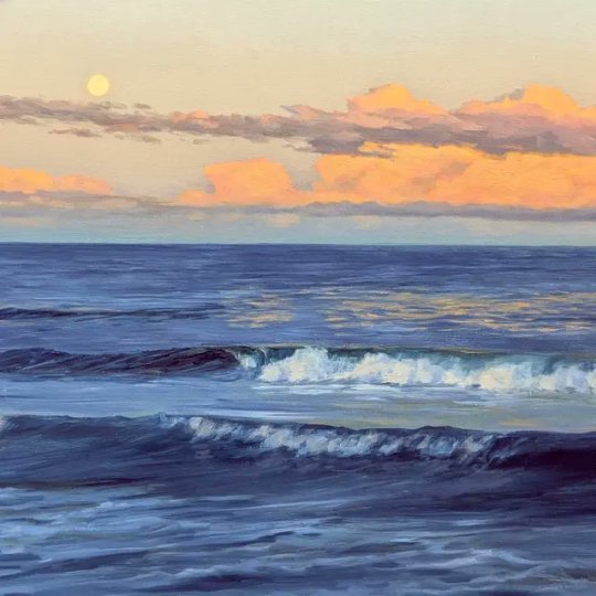 fraveris's tweet photo. Moonrise Surprise           

Rani Garner

American , b. 1964 

Oil on https://t.co/dyCbLSkiP6