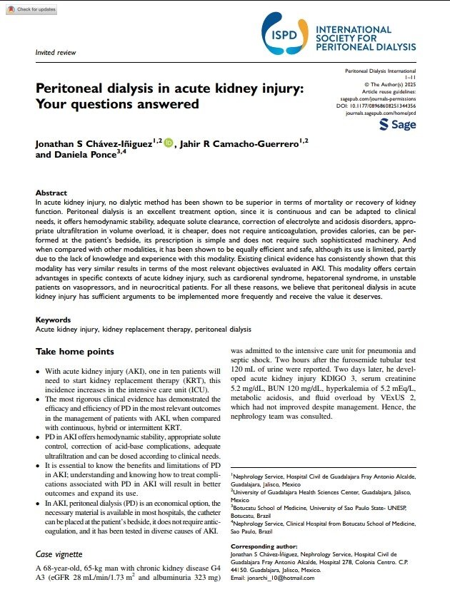 SOMELaguna's tweet photo. 🫘🏥Diálisis Peritoneal en Lesión Renal Aguda

🔰📚Peritoneal Dialysis International

DOI: 10.1177/08968608251344356

Enlace a Artículo Completo👇🏻🆓✅
https://t.co/rPEDXf5xvO https://t.co/Edmuugj82K