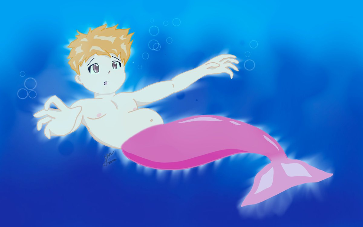 jamikomiks's tweet photo. "Will you just let me fall into the abyss?"

The fallen merman, from a previous art style. 🧜🏻‍♂️ https://t.co/rqMapWdmtr