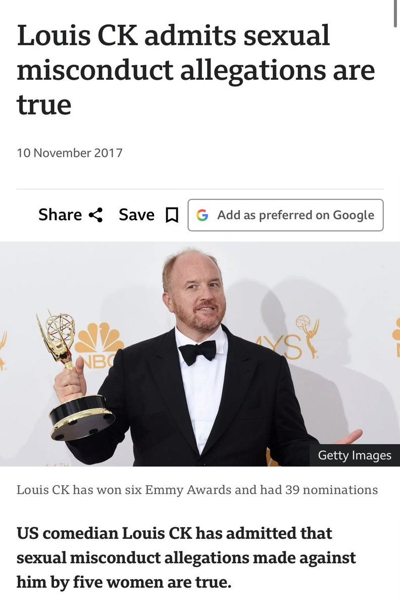 alltoochenford's tweet photo. @richdavis booooo Louis CK… need reminding? https://t.co/1pmUBk6LxP
