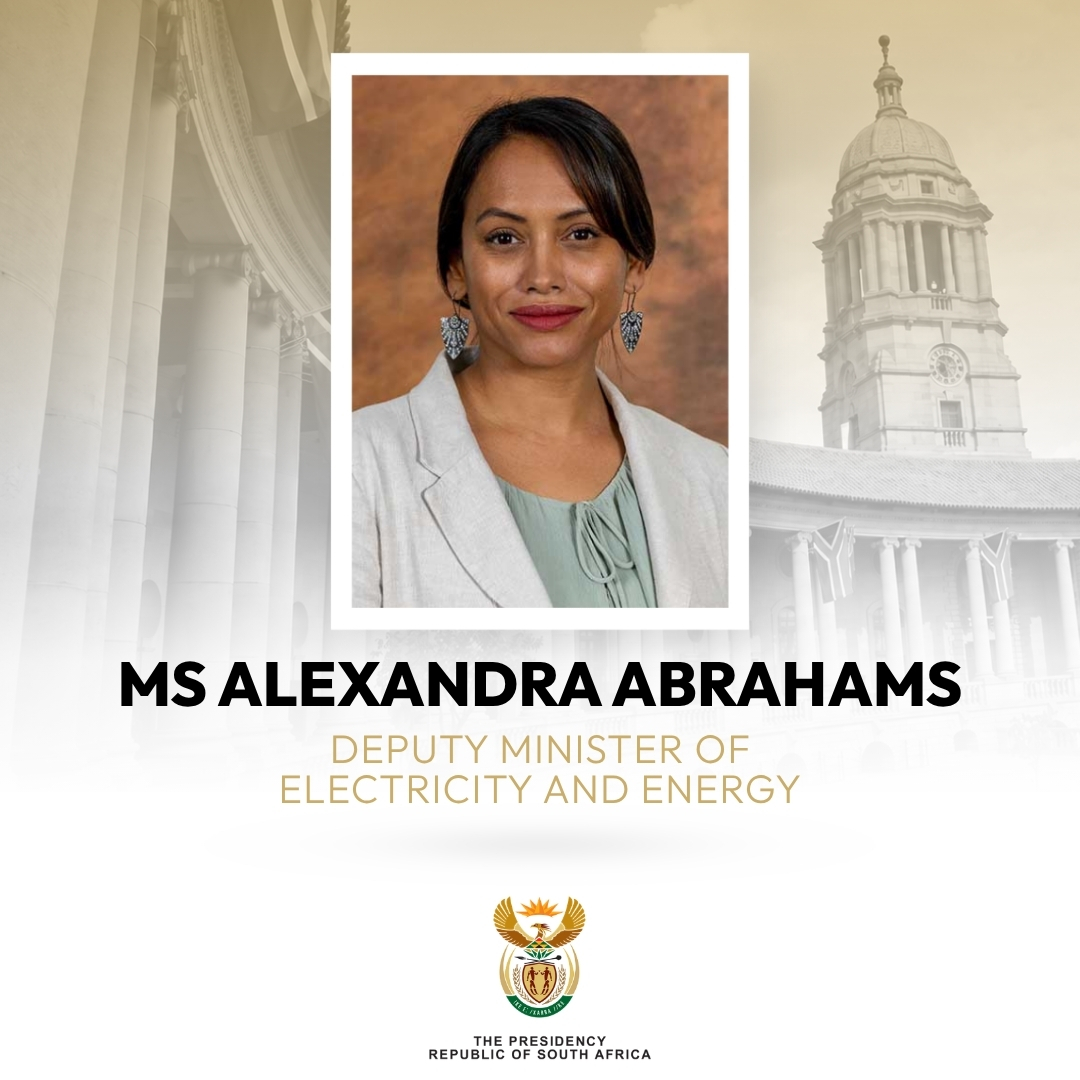 GovernmentZA's tweet photo. Cabinet Reshuffle| President Ramaphosa appoints new Deputy Ministers:
Mr John Steenhuisen as Deputy Minister of Trade, Industry and Competition,
Ms Alexandra Abrahams as Deputy Minister of Electricity and Energy,
Mr Jack Bloom as Deputy Minister of Water and Sanitation,
Mr Yusuf Cassim as Deputy Minister of Higher Education.
#GovZAUpdates #CapableState