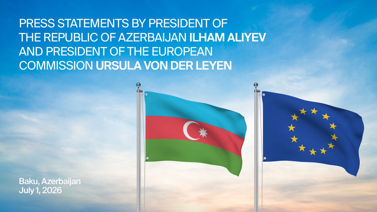 presidentaz's tweet photo. Press statements by the Presidents of the Republic of Azerbaijan and the European Commission

https://t.co/6APq64JRlI https://t.co/b6kibnov7g