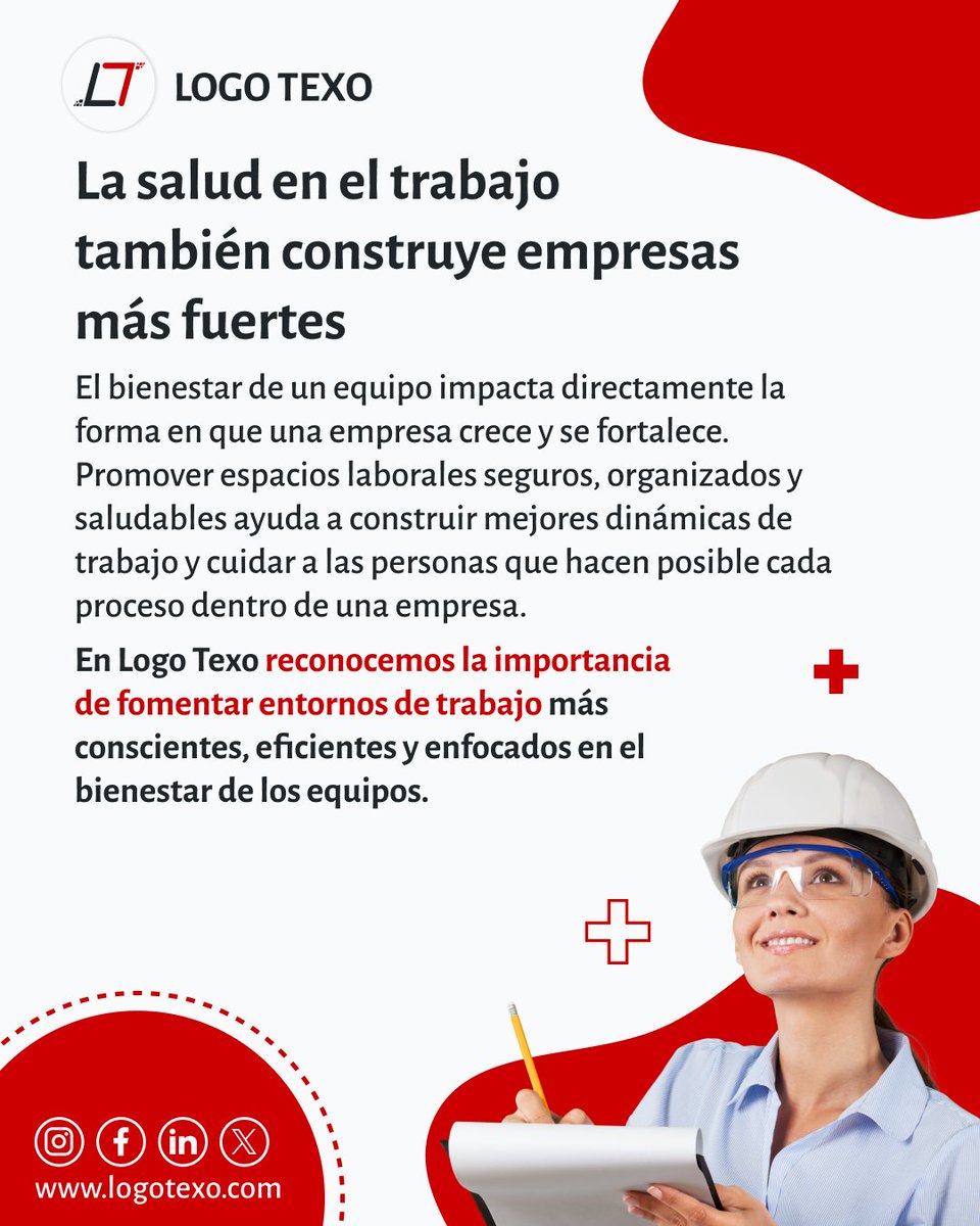 LogoTexo's tweet photo. Hoy reconocemos la importancia de promover espacios de trabajo más seguros, saludables y organizados, donde el bienestar también haga parte del crecimiento.

En Logo Texo creemos en construir entornos laborales más humanos, eficientes y conscientes.

#EmpresasColombia #LogoTexo https://t.co/JfHMiacJ55