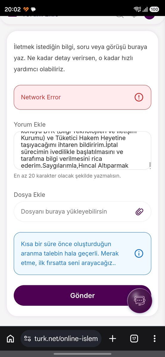 _hncl_'s tweet photo. @vlyldrn @BTKgovtr @Turknet Bu konuda yalnız değilsin benim gibi yap musteribtemsilcisine bağlanmak için destek talep et aradıklarında aboneliğini kapat olsun bitsin ben kapattim https://t.co/mptapYzkWl