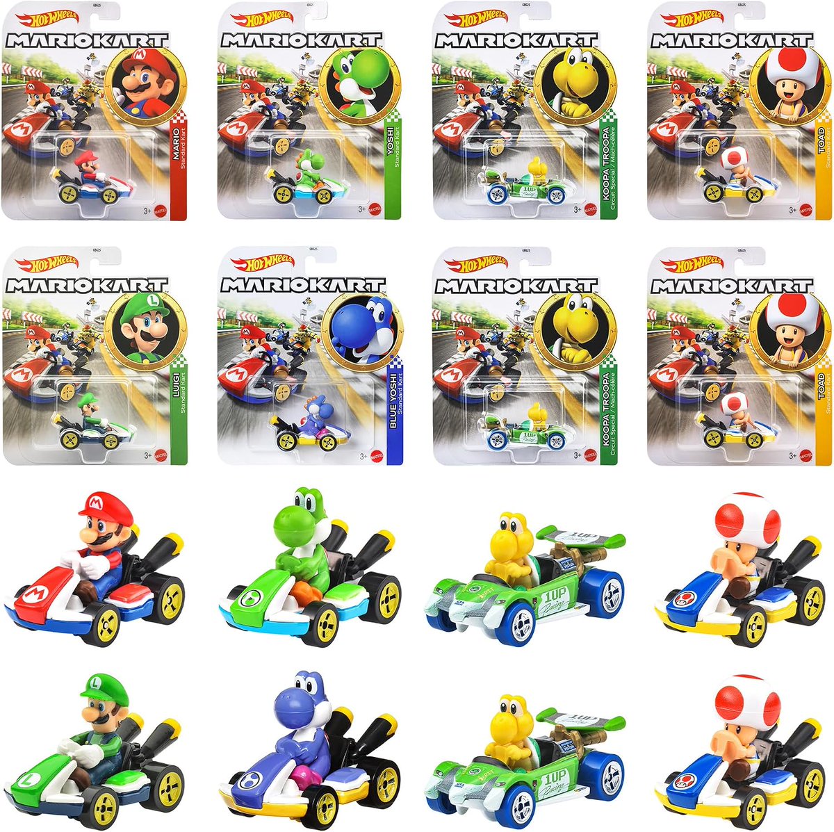 ホットマリオ マリオパーティ5 トーナメント大会優勝金メダル 公式非売品 ホットウィール】 『マリオカート アソート ミニカー 8台入り BOX