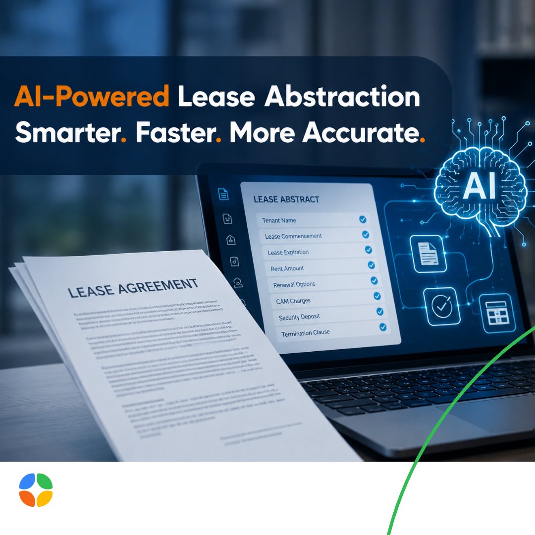 REBackOffice's tweet photo. Can AI understand a commercial lease? The better question is: Should AI work alone?

The best results come from combining AI with experienced lease analysts, delivering faster lease abstraction without sacrificing accuracy.

Leanr more - https://t.co/1KjGD77o3i

#AI https://t.co/YrsI2gtZAH