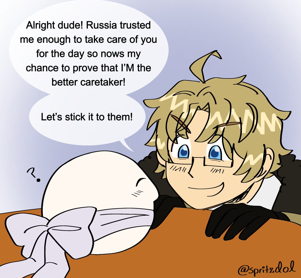 spritzdol's tweet photo. Time with mochis #hetalia #amerus https://t.co/TqfOm4VnO5