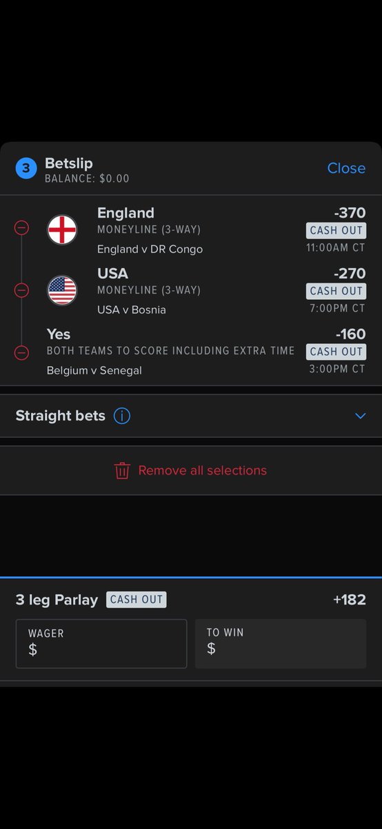 BearsBets33's tweet photo. 7/1 Play of the Day! 🔒
Back at it!
#USA⚽️ https://t.co/w0Qp7Kx4KX