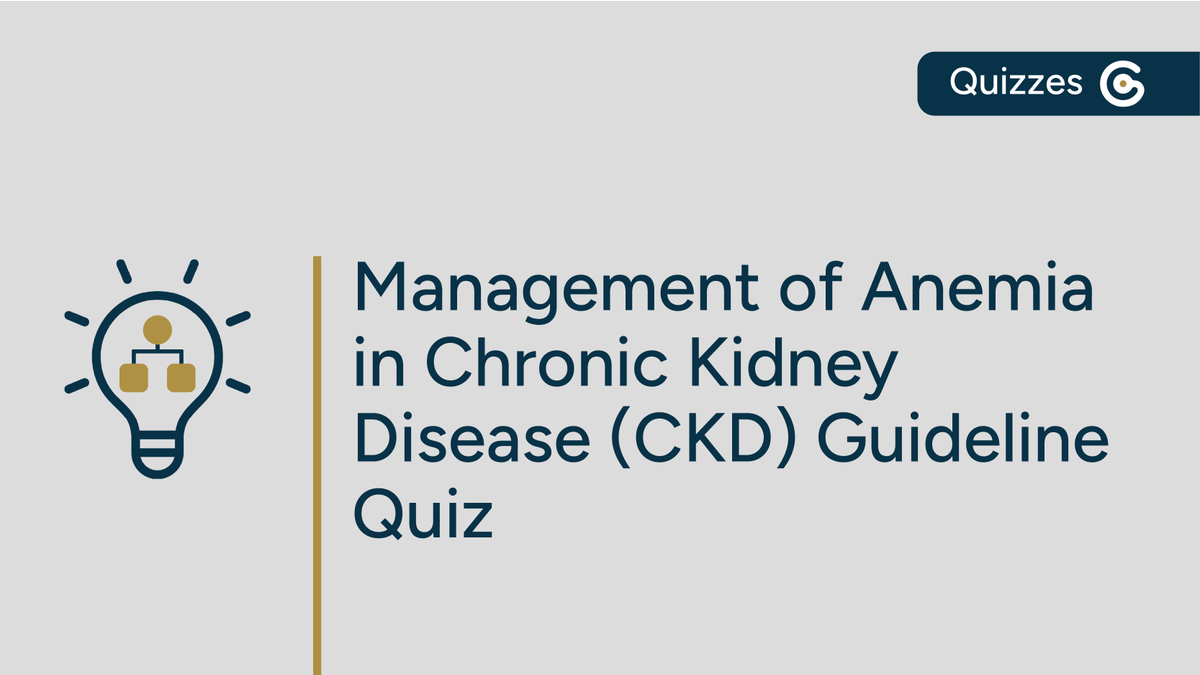 GuidelineCent's tweet photo. Do you think you know the latest on the Management of Anemia in Chronic Kidney Disease (#CKD) guideline from the Kidney Disease Improving Global Outcomes? Take the quiz and put your knowledge to the test. https://t.co/ONIxaGFme5 https://t.co/DFuOH9Jbvn