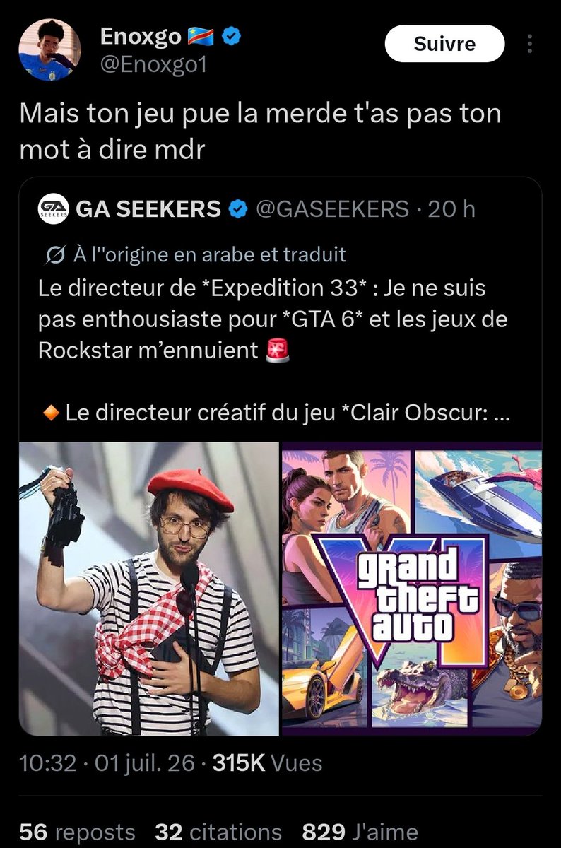 Meveneveer's tweet photo. @Enoxgo1 les fils de pute de ton genre qui parlent mal par ego d'une personne juste pcq il va pas dans ton sens en disant juste qu'il aime pas gta, et derriere 3 messages apres tu nous fait ton top 15 ya clair obscur et pas gta 

Hypocrite de merde https://t.co/3rxIn5r1u5